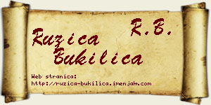 Ružica Bukilica vizit kartica